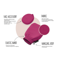 The Magenta Glove and Face Scrubber With 4 Benefits